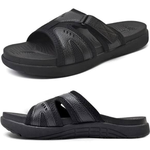 COFACE Mens Sport Recovery Sandals Plantar Fasciitis Soft Cushion Lightweight - Picture 1 of 7